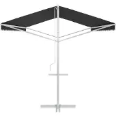 vidaXL Freistehende Markise Anthrazit 6 x 3 m Polyester