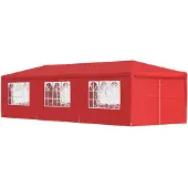 vidaXL Party-Zelt 900 x 300 x 255 cm Rot PE und Stahl