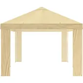 vidaXL Pavillon Abdeckung 6 x 3 m Creme Polyester 190 gsm