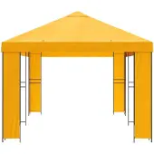 vidaXL Gartenpavillon 6 x 3 m Gelb Polyester und Stahl 190 gsm