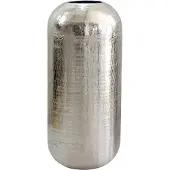 FineBuy Bodenvase FB76405 Aluminium 45 cm Silber