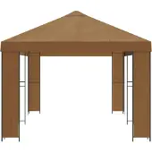 vidaXL Garten Pavillon 6 x 3 m Beige Polyester und Stahl 190 gsm