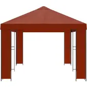 vidaXL Garten Pavillon 6 x 3 m Terrakotta Polyester und Stahl 190 gsm