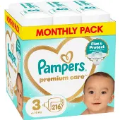 Pampers Premium Care Size 3 Diapers 216 Count