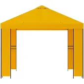 vidaXL Pavillon 3 x 3 m Gelb Polyester und Stahl 190 gsm