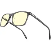 Gunnar Hayward Computerbrille aus Teakholz mit bernsteinfarbenen Gläsern
