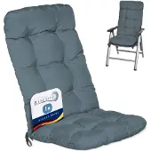 Beautissu Hochlehner Auflage Flair HL, 120x50x8cm, Taubenblau