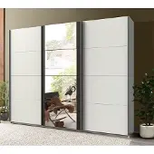 Wimex Schwebetürenschrank Kleiderschrank Bern 225cm weiß raw steel