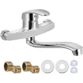 OEM Drehbarer Einhebelmischer 24cm Edelstahl für Küche Bad
