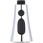 OEM 3-Strahl Auslauf-Duschkopf, abnehmbar, Edelstahl, Chrom, für G1/2 Beckenmischer