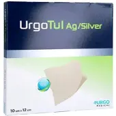 Urgo Urgotül Silver 10x12 cm Wundgaze 10 St