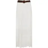 Apricot Maxirock "Slub Shimmer Belt Maxi Skirt" 2 mit Flechtgürtel