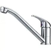 OEM Hogedruck-Spoelbakkraan, 360° drehbar, Chrom, 2 Anschlüsse