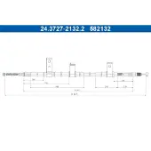 Ate Seilzug, Feststellbremse 24372721322 für MITSUBISHI