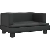 Syfax Hundebett Schwarz 60x40x30 cm Kunstleder