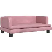 Syfax Hundebett Rosa 80x45x30 cm Samt