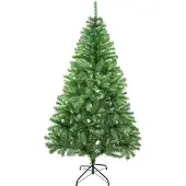 Unyqoos Künstlicher Weihnachtsbaum glitzergrün – flexible Kunststoff‑Zweige, Metallständer, 120–210 cm, pflegeleicht