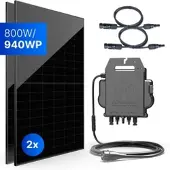 Dura-Solar Balkonkraftwerk 800W/940Wp bifazial mit 3m Anschlusskabel