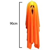 Crrynuo Halloween-Lichterkette Geister, LED-Lichterkette zum Aufhängen, Geisterbeleuchtung für Halloween-Gartenpartys, Fenster