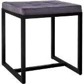 CLP Sitzhocker Barci mit schwarzem Gestell, Farbe:schwarz, Grundmaterial:Kunstleder