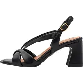 Tamaris Damen Sandalette mit Slingback Riemen und Karree Spitze 1-28339-46, Größe:37 EU, Farbe:Schwarz