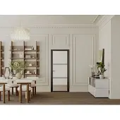 Vente-unique Doppelfalttüren aus Aluminium und gehärtetem Glas - H 204 x B 83 cm - MASERU