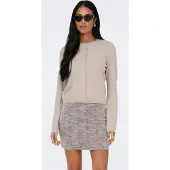 ONLY Strickjacke "ONLLOYAL LIFE LS O-NECK BUT CAR KNT NOOS" gerippte Ärmelbündchen