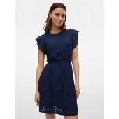 Vero Moda Minikleid "VMTASSA SL FRILL SHORT DRESS JRS NOOS" Materialmix, regular fit