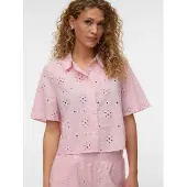 Vero Moda Kurzarmbluse "VMELIZA SHORT 2/4 SLEEVE SHIRT WVN NOOS" Baumwolle