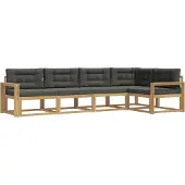 vidaXL Outdoor-Sofagarnitur 4 stk. Weiß und Anthrazit Polyester