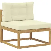 vidaXL Outdoor-Sofagarnitur 8 stk. Weiß und Creme