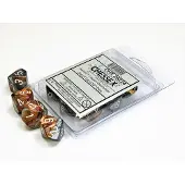 Chessex Gemini Copper-Steel/white Set of Ten d10s