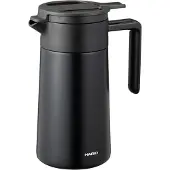 Hario doppelwandige Thermokanne mit Keramikbeschichtung, 800 ml – Weiß