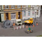 Auhagen 41641 H0 Dumper mit Kompressoranhänger Kunststoffmodell
