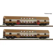 Fleischmann 6260075 N 2er-Set 2: Doppelstockwagen DBmue der DR