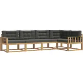 vidaXL Outdoor-Sofagarnitur 4 stk. Weiß und Anthrazit Polyester