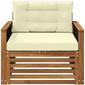 vidaXL Outdoor Mittelsofa Natur