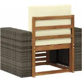 vidaXL Outdoor Mittelsofa Natur