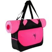 Unyqoos Sporttasche mit Yogamattenhalter – leichte Nylon-Fitnesstasche, großes Hauptfach & verstellbarer Schultergurt, 9 Farbvarianten