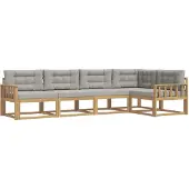 vidaXL Outdoor-Sofagarnitur 4 stk. Weiß und Hellgrau Polyester