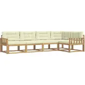 vidaXL Outdoor-Sofagarnitur 4 Stk. Weiß und Creme Polyester