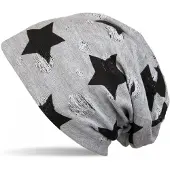 StyleBREAKER Beanie "Beanie mit Sterne & Punkte Muster" 1 Stk.