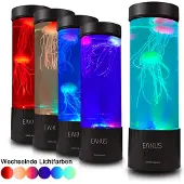 Eaxus LED Jellyfish Lampe – realistische Quallenlampe mit Farbwechsel, Nachtlicht & dekorativer Beleuchtung -
