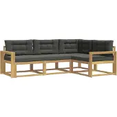 vidaXL Outdoor-Sofagarnitur 3 Stk. Weiß und Anthrazit Polyester