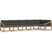 vidaXL Outdoor-Sofagarnitur 4 stk. Weiß und Anthrazit Polyester