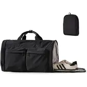 Unyqoos Sporttasche 32 L – multifunktionale Reisetasche mit belüftetem Schuhfach, 15,6 Zoll Laptopfach, wasserabweisendem Ripstop-Nylon, faltbar