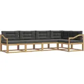 vidaXL Outdoor-Sofagarnitur 4 stk. Weiß und Anthrazit Polyester