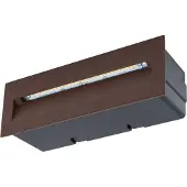 LUCANDE LED-Wandeinbauleuchte Loya, 23 x 8 cm, rost, IP54