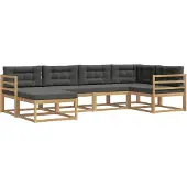 vidaXL Outdoor-Sofagarnitur 5 Stk. Weiß und Anthrazit Polyester