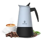 Cecotec Piccolina 600, Mokka-Kanne, 0,3 l, Blau, Edelstahl, 6 Tassen, Gemahlener Kaffee